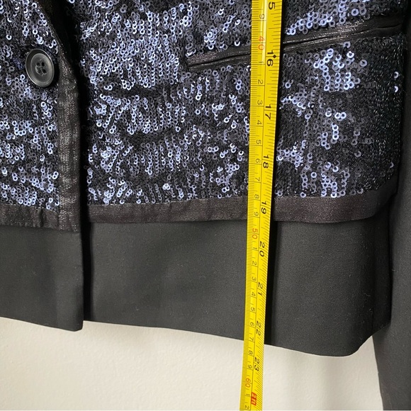 Elizabeth and James Black and Blue Sequin Blazer - Picture 5 of 5